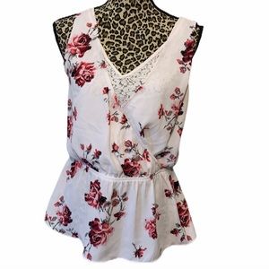 2/$15 DYNAMITE | Floral Peplum Blouse